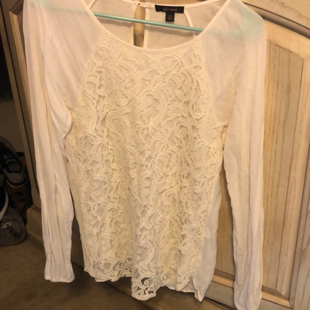 Apt. 9 Women's White Lace Top